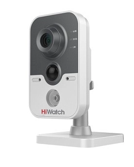 HiWatch DS-I114W (2.8) 1Мп внутренняя IP-видеокамера c ИК-подсветкой до 10м и Wi-Fi 1/4'' CMOS матрица; объектив 2.8мм; угол обзора 69°