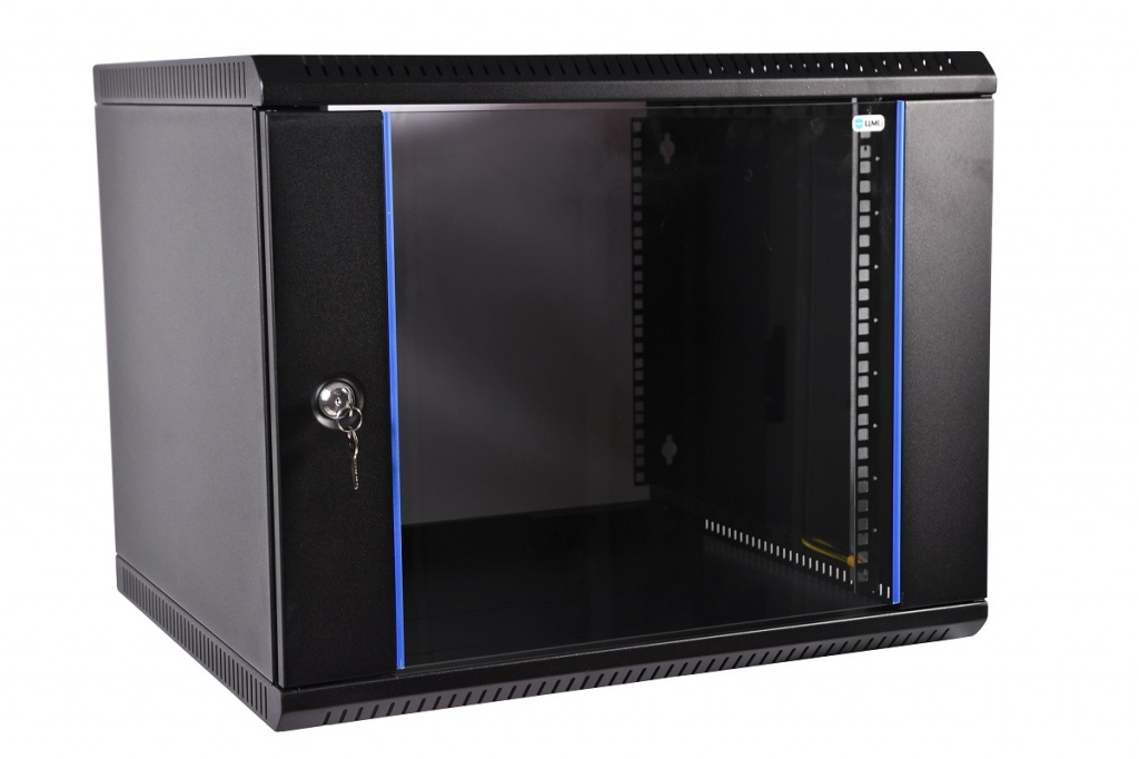 ЦМО ШРН-Э-18.650-9005 Шкаф телекоммуникационный настенный разборный 18U (600х650) дверь стекло, черный