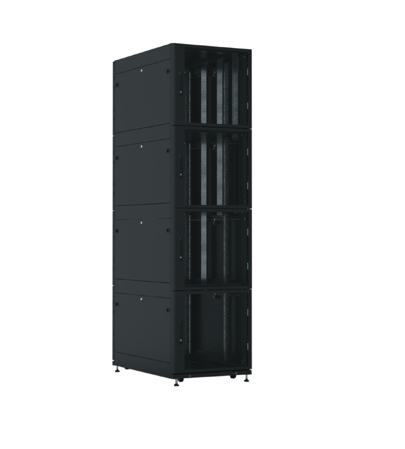 ЦМО ШТК-СП-К-4-44.6.12-44АА-Ч Шкаф серверный ПРОФ напольный колокейшн 44U (600х1200) 4 секции, дверь перф. (2шт), черный, в сборе