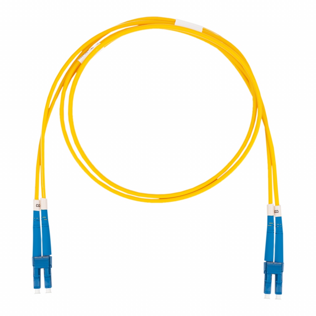 Шнур оптический коммутационный (патч-корд), LC-LC, дуплекс (duplex) OS2, нг(А)-HF, желтый, 20 м