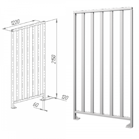OXGARD Ограждение полноростовое L=820мм (ВЗР2342.01)