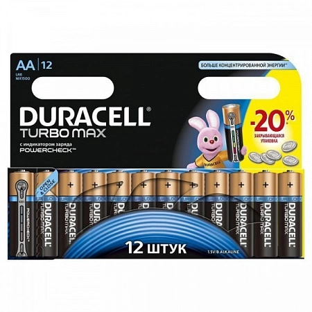 Duracell Turbo MAX LR6-12BL AA Батарея (12шт/уп)