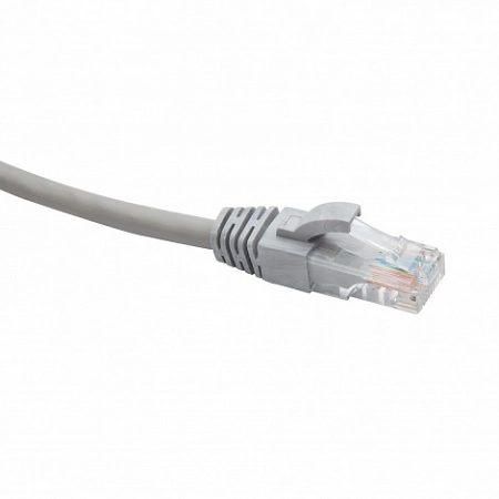 RJ45-RJ45 U/UTP Cat.5e LSZH нг(А)-HF (DR-181020), Патч-корд (коммутационный шнур), 10м, серый